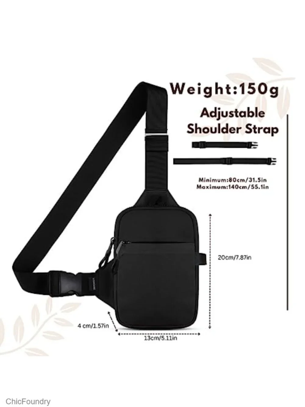 Mini Sling Bag - Small Crossbody Chest Bag with Adjustable Strap for Hiking